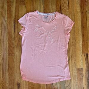 Puma Women's Light Pink Logo Tee